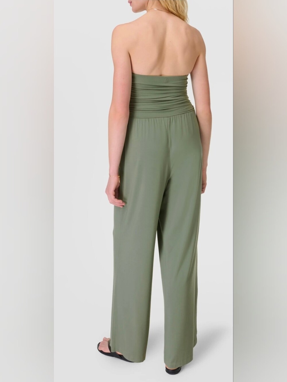 Sweaty betty modal wide leg jumpsuit willow green Womens New Medium - 8 - Picture 2 of 16